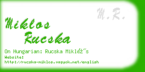 miklos rucska business card